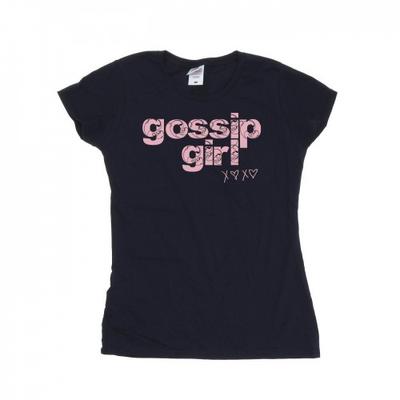 Женская/женская хлопковая футболка с логотипом Gossip Girl