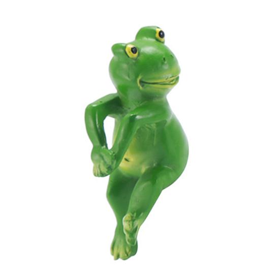 Planter Frog Figurine Resin Frog Flowerpot Decoration Flower Pot Edge Hanging Frog for Garden Potted Plants Bonsai