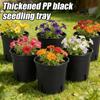 10PCS Black Plant Nursery Pots with Drainage Holes Home Indoor Outdoor Balcony Garden Planting Flower Pots Plastic Grow Boxes