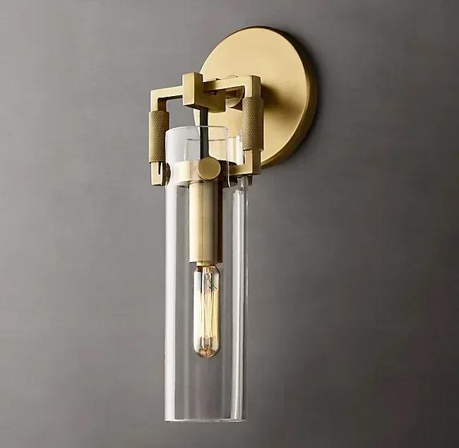 Минималистичный стеклянный настенный светильник Индустриальный стиль Ретро Домашний настенный светильник Спальня Кабинет Бра Лофт Столовая Внутренний светильник