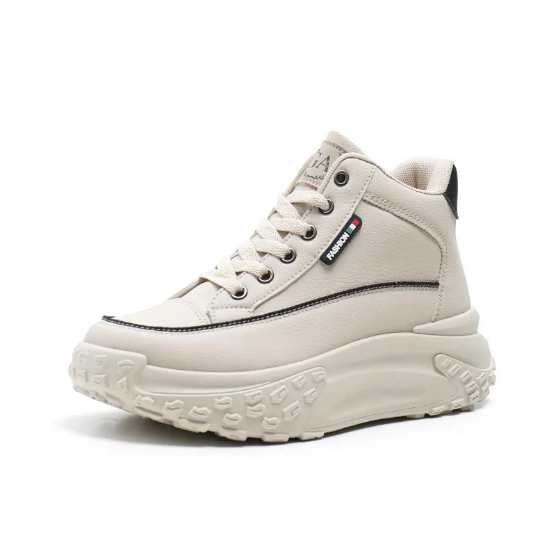 Женская вулканизированная обувь на платформе, модная осенняя новая женская обувь для бега, спортивная, повседневная, дышащая, износостойкая обувь