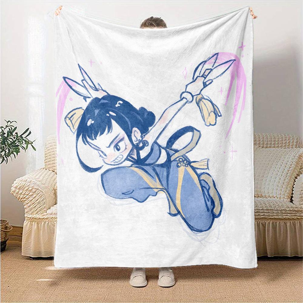 1pc KPop Demon Hunters ZOEY1 Blanket, Gift, for Men and Women, Soft Blanket, Good for Sofa Bed Couch Travel, Lightweight Flannel Blanket