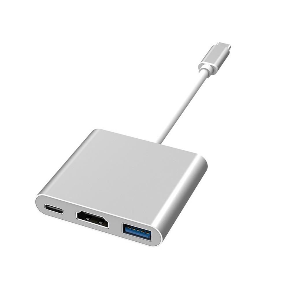 Адаптер-концентратор Type C - HDMI 3 в 1 для док-станции ТВ-проектора с портами USB