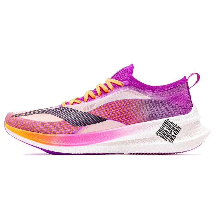 Li Ning Feidian 2 Elite Низкие Беговые Кроссовки Женские Фиолетово-Оранжевые ARMQ014-1