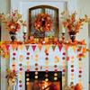 4m Autumn Leaves Maple Garland Thanksgiving Decoration Flag Banner Wall Fireplace Halloween Christmas Decor