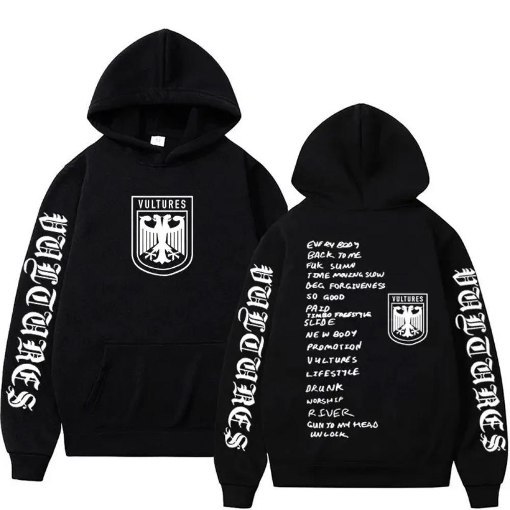 Kanye West Ye Ty Dolla Sign YS Vultures Hoodie Men Women Vintage Hip Hop Rap Hoodies Men Harajuku Fashion Pullover Sweatshirts