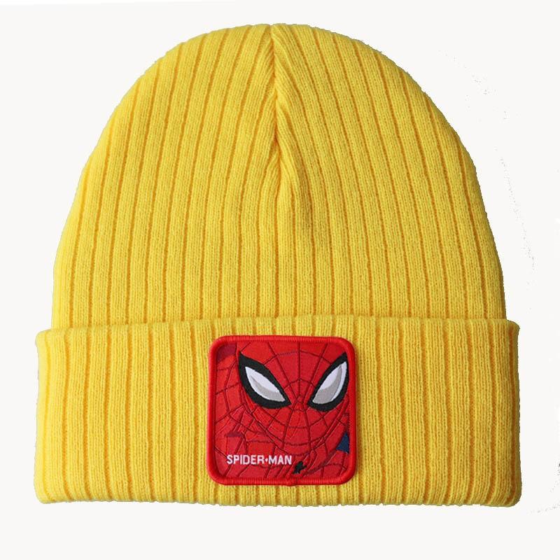 New large sized cartoon anime character spider series knitted hat, woolen hat for men and women, autumn and winter cold weather hat
