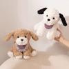 25 см имитация щенка с нагрудником, реалистичная пушистая собака, мягкая кукла, милые игрушки, забавный декор для домашней вечеринки, подарок на день рождения для детей