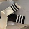 Полосатые спортивные носки весна-осень для пар, уличные носки для скейтбординга, корейская версия, студенческий стиль