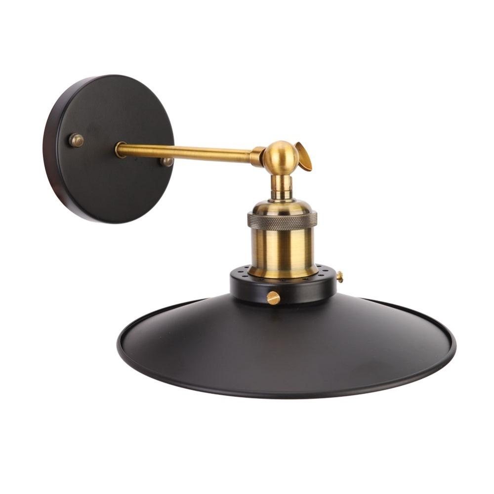 Iron Wall Lamp 110-220V Wall Lamp Fixture Vintage Sconce Light Corridor