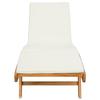 Sun Lounger Brown and Cream Polyester