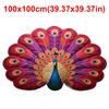 Soft Peacock Carpet Special-shaped Door Gasket Durable Blanket  for Living Room Tea Table Bedside