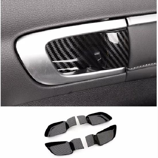 Carbon Fiber Inner Door Handle Bowl Cover trim 4* for HYUNDAI Sonata -