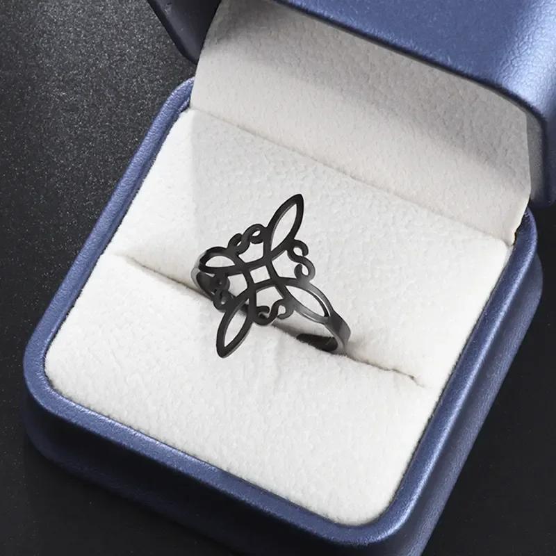 Ayatul Kursi Scripture Open Ring Quran Islamic Muslim Adjustable Ring Arabic Language Jewelry for Women Birthday Gift
