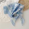 Spring And Summer Small Fresh Literary And Decorative Scarf Women'S Pastoral Versatile Cotton And Linen Small Square Scarf Silk Scarf