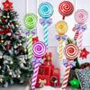 12Pcs Lollipop Foil Balloons with Bow Swirl Candy Lollipop Handheld Balloon Stick for Candyland Birthday Baby Shower Party Deco 5