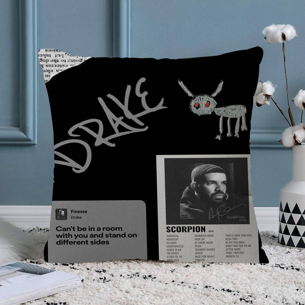 Чехол на подушку с изображением певца DDrake для Хип-хопа, для спальни, комнаты и гостиной, декоративный чехол на подушку для дивана