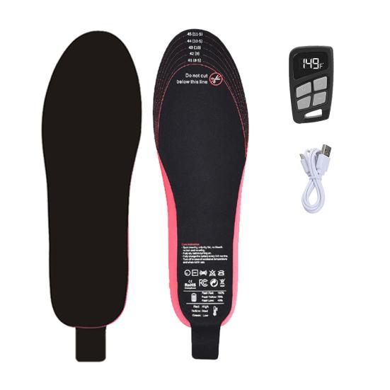 Подогреваемые стельки с дистанционным управлением, 3 регулируемые температуры, быстрый нагрев, безопасные в использовании, перезаряжаемые, подогреваемые стельки для занятий спортом на открытом воздухе