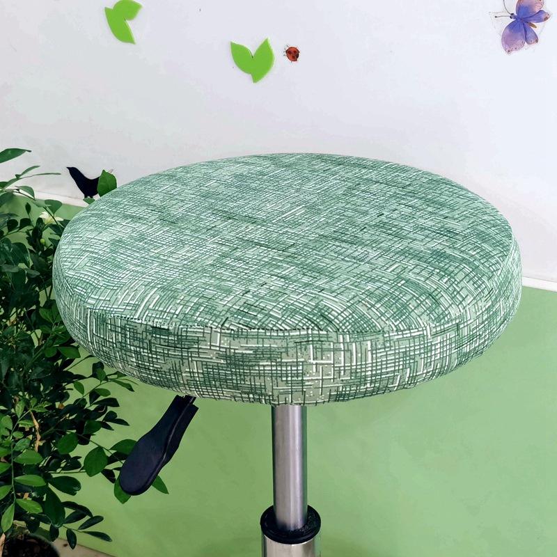 1 Bar Stool Cover Round Stool Cover with Elastic Bands Bar Stool Seat Cover Slipcover Washable Stool Cushion Cover Feature Stretch Fabric Dia D30-34cm