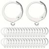 1 Box 18/48/90Pcs Earring Findings Kit Leverback Earring Hooks Hypoallergenic Huggie Lever Back Ear Wires for Jewelry Making Kit