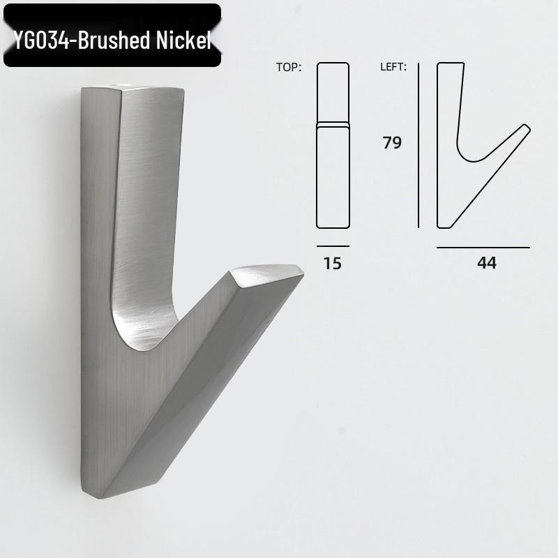 Nordic Aluminum Alloy Coat Hook for Bedroom and Entrance Hall