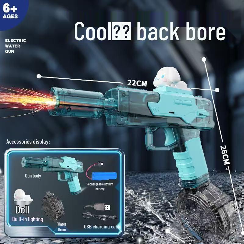 2026 Прозрачный электрический автоматический водяной пистолет M416 со светом - Игрушка для игр на открытом воздухе для детей
