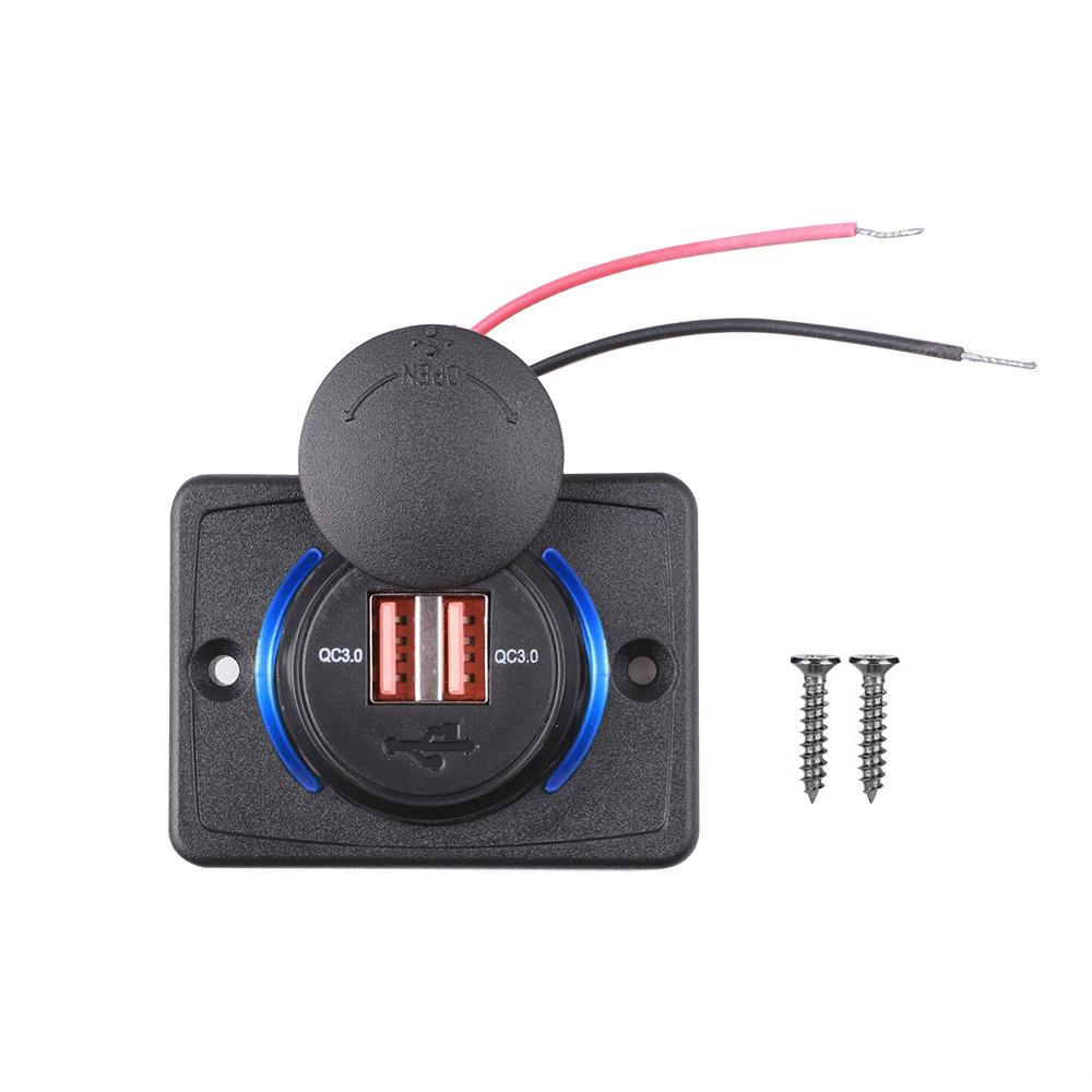 DC 12V 24V QC3.0+PD USB порт зарядное устройство светодиодная розетка адаптер панель поверхностного монтажа быстрое зарядное устройство QC3.0 Type C PD USB разъем