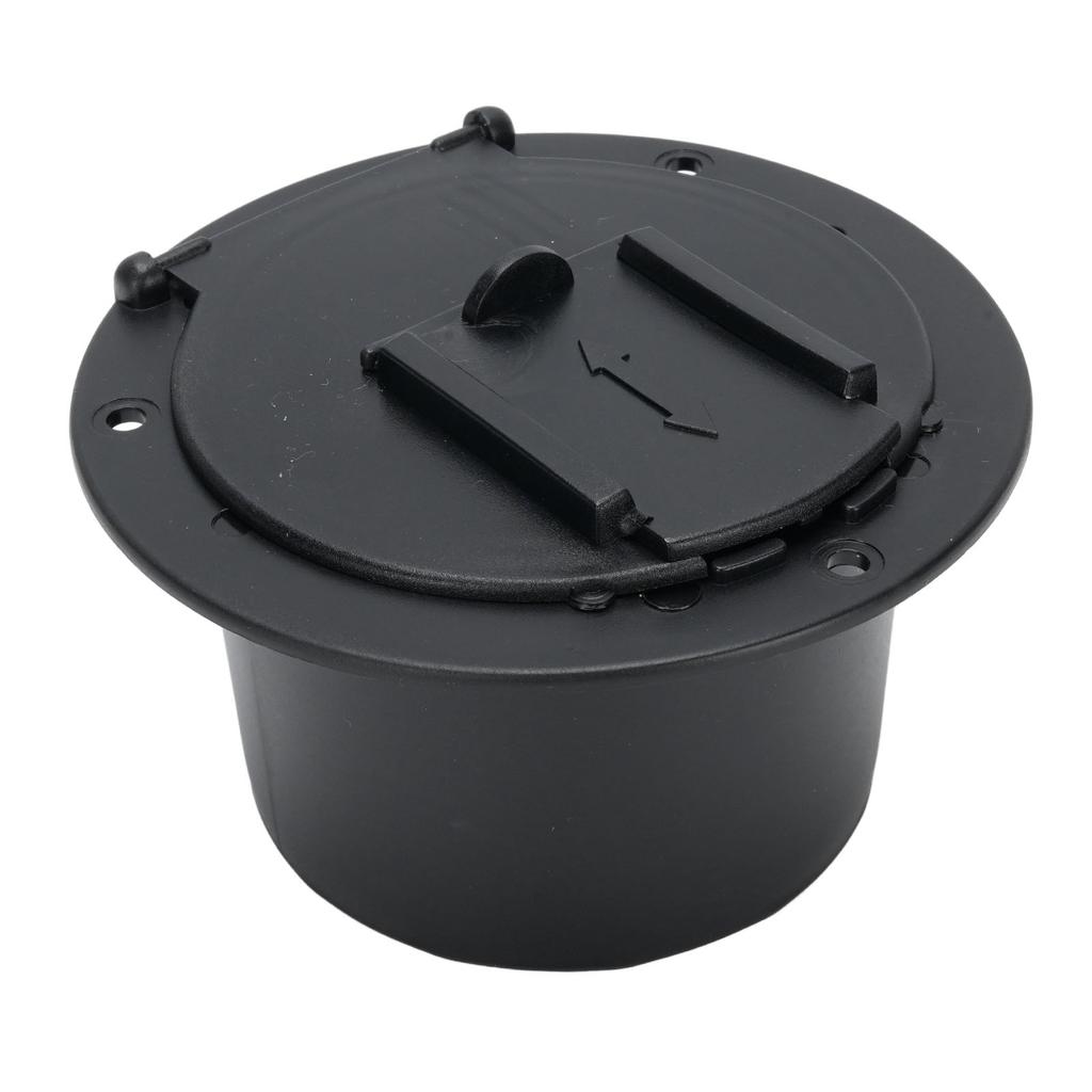 Крышка лючка шнура питания RV Защитная Погодоустойчивая Легкая установка для Путешествий Палатки Прицепа Автодома Гараж Черный