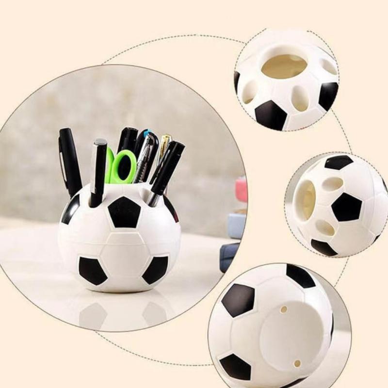 1pc Multi functional football pen holder student pen holder plastic storage pen holder storage box stationery