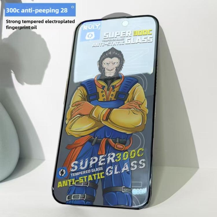 10pcs Armor 300C Ultra-Curved Anti-Static Anti-Dust Silk-Screened Privacy Tempered Glass Film