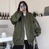 Женская бейсбольная куртка Harajuku, весна/осень, цвет милитари-зеленый, стиль американской пары, модный гонконгский нишевый дизайн.