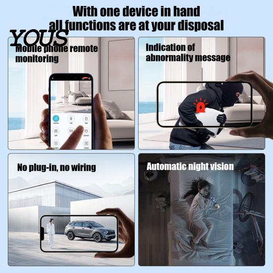 Портативная мини-камера для внутренней безопасности A9 Smart Home Camera, беспроводная WiFi-камера 1080P с ночным видением, двусторонняя аудиосвязь, обнаружение движения
