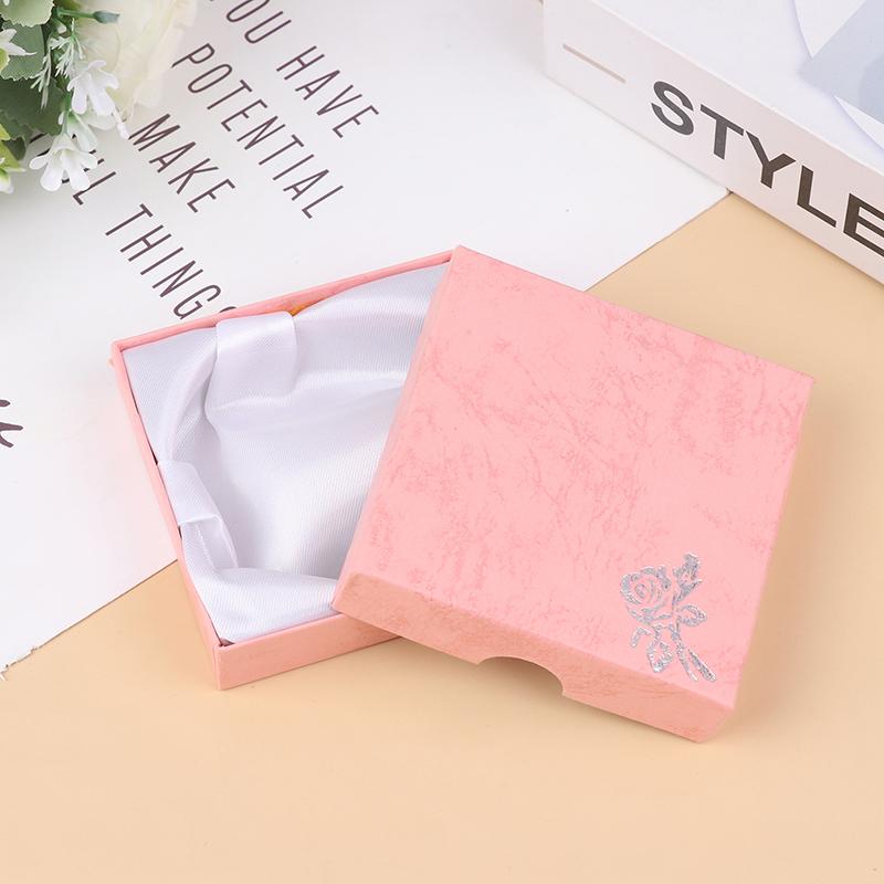 Квадратный футляр для упаковки ювелирных изделий с цветочным принтом, коробка для демонстрации браслетов, ожерелье, картонная подарочная коробка, органайзеры для ювелирных изделий