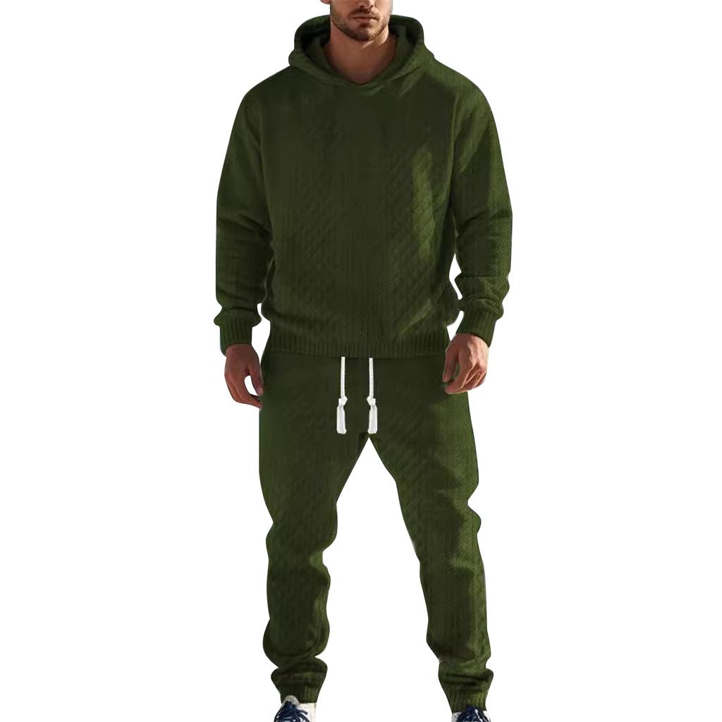 Men'S Casual Hooded Sweatshirt Long Pants Set Casual Two-Piece Set