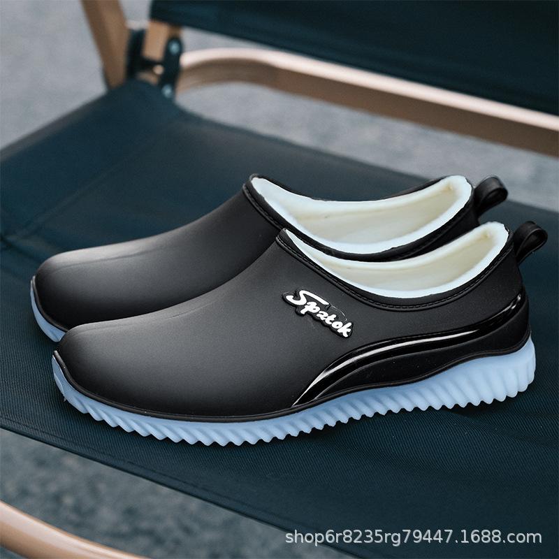 New Shallow Mouth Four-season Rain Shoes Women's Short Tube Non-slip Waterproof Shoes Low-top Work Rubber Shoes
