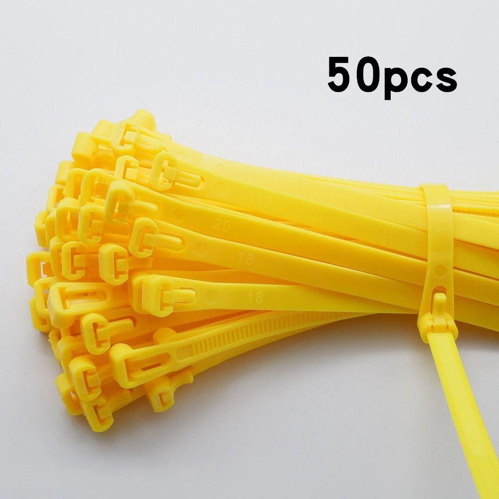 50pcs Loose Slipknot Cable Zip Tie 5*200 Nylon Cable Tie Quality Detachable Bundle