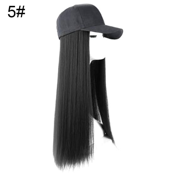 Yousheng Creative Women 2 в 1 Длинный прямой парик из вьющихся волос с бейсбольной кепкой