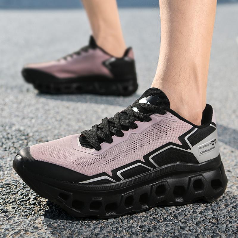Summer New Fashion Color Block Men's Sneakers Breathable Mesh Shock Absorption Comfortable Wear-Resistant Training Running Shoes