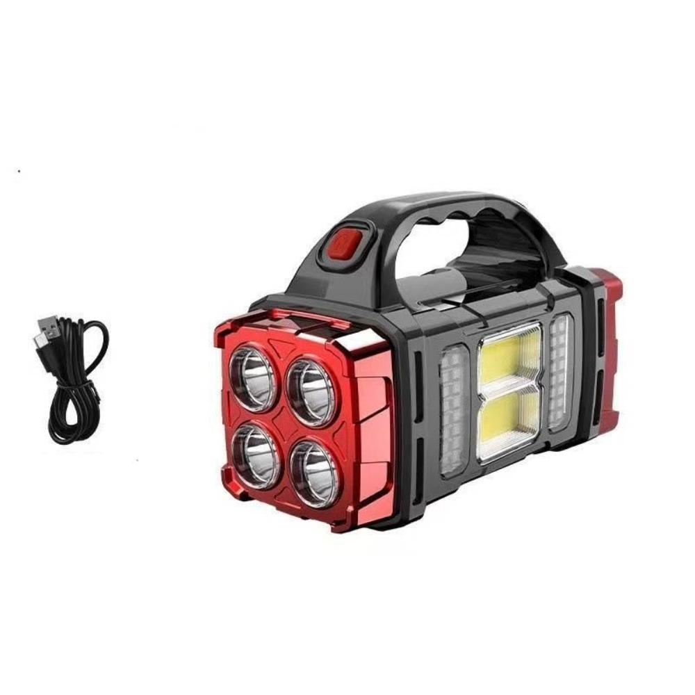 High Power Solar Emergency Light Waterproof Led Flashlight COB Searchlight Outdoor Use