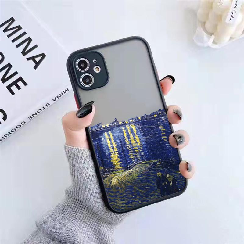 Для Coque iphone 17 16 15 14 11 12 13 Pro Max Mini X XR XS 16 Plus Чехлы для телефона Искусство Картина маслом Ван Гога Мягкие ударопрочные чехлы