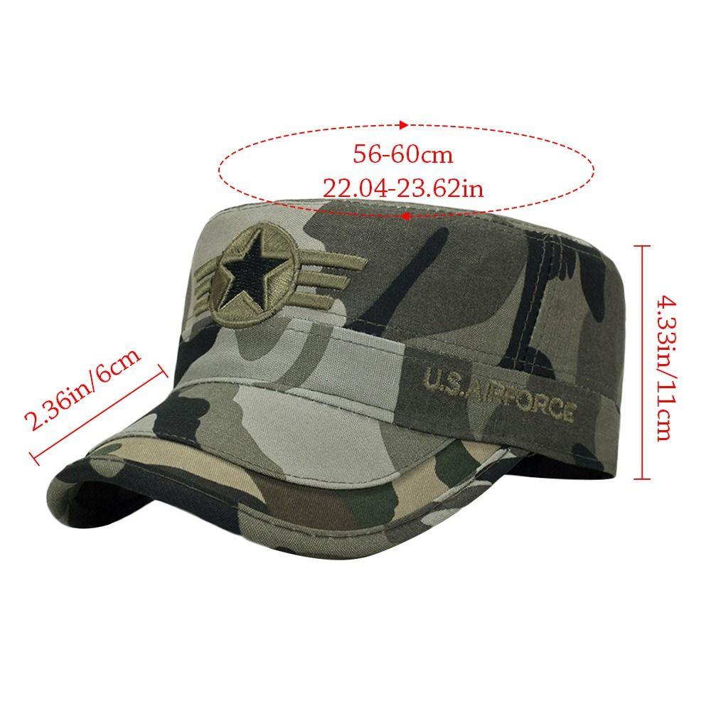 Men Unisex Breathable Hat Baseball Cap Cotton Cadet Hat   Breathable Combat Fishing Flat Adjustable Cap