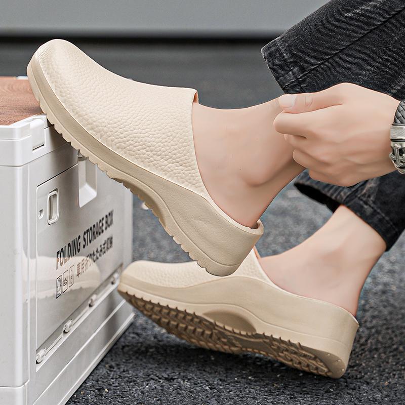 Fashion Men White Chef Shoes Couples Garden Clogs Women Slippers Water Proof Comfortable Sandal For Pet Workers Outdoor Fishing Shoes