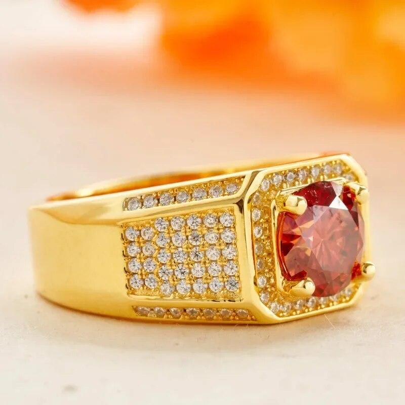 Сертифицированное SACEGEMS GRA кольцо с муассанитом D цвета 1-5 карат для мужчин, стерлинговое серебро S925, свадебное кольцо с бриллиантами, вечерние, роскошные изящные ювелирные изделия