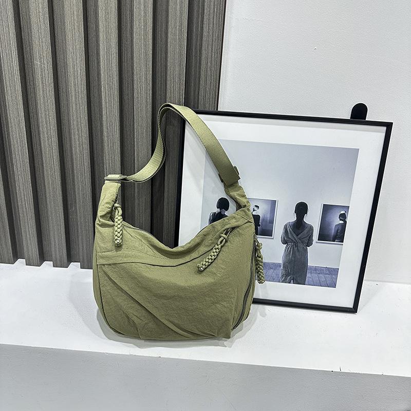 Одноплечевая тканевая сумка, универсальная сумка-пельмень, женская простая сумка-мессенджер большой вместимости, женская маленькая сумка кросс-боди для новых студенток