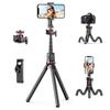 Fotopro Flexible Font Repod Mini Camera Tripod Phone Holder with Wireless Remote Rotatable Telescoping Font Repod Stand Black 360° RM-67