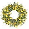 Bright Wildflower Spring Wreath For Front Door 40cm Artificial Decoration Easy To Door Wreaths