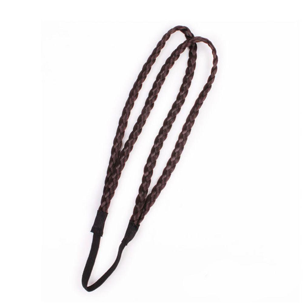 Wig Twist Headband 4 colors Headwear Wig Headband Double Braided Braided Hair Band Synthetic Wig