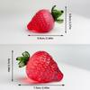 Red Strawberry Glass Decorative Fruit For Table