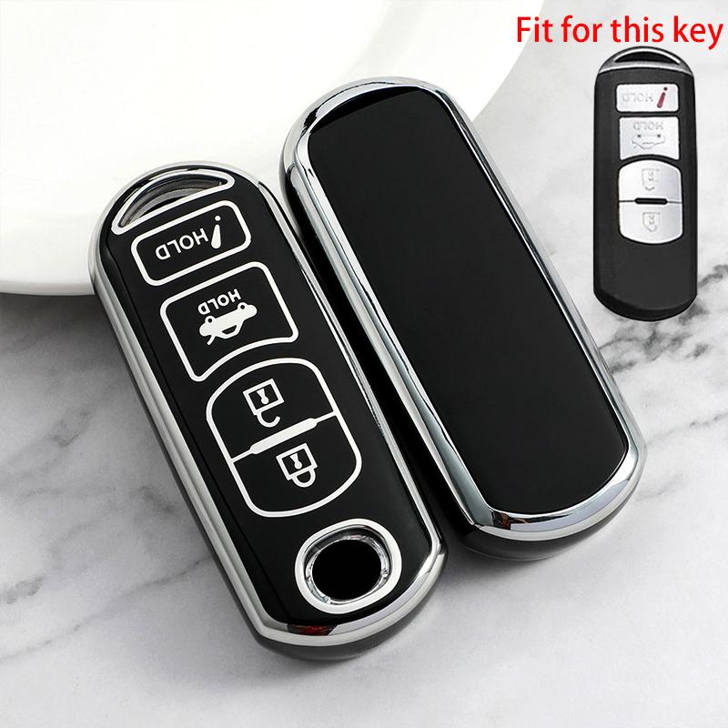 Новый чехол для ключей из ТПУ с 2 3 4 кнопками для Mazda 2 3 6 Atenza Axela Demio CX-5 CX5 CX-3 CX7 CX-9 CX30 2016 2017 2018 2019, чехол для ключей