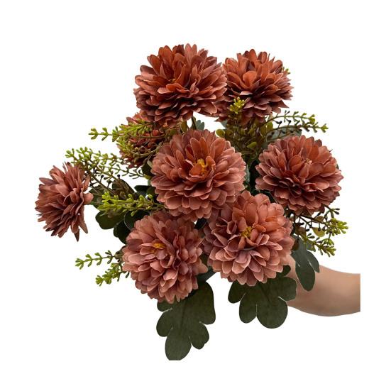 Искусственный букет хризантем, искусственные цветы с гибкими стеблями, реалистичные искусственные цветы для дома, свадьбы